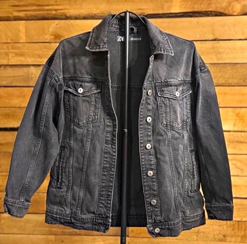 Zara denim jean jacket size - denim,