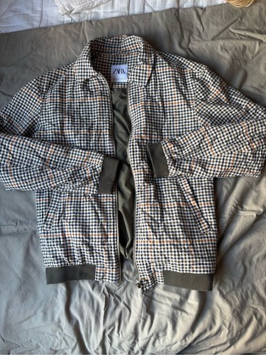 Zara checked bomber jacket - checked,